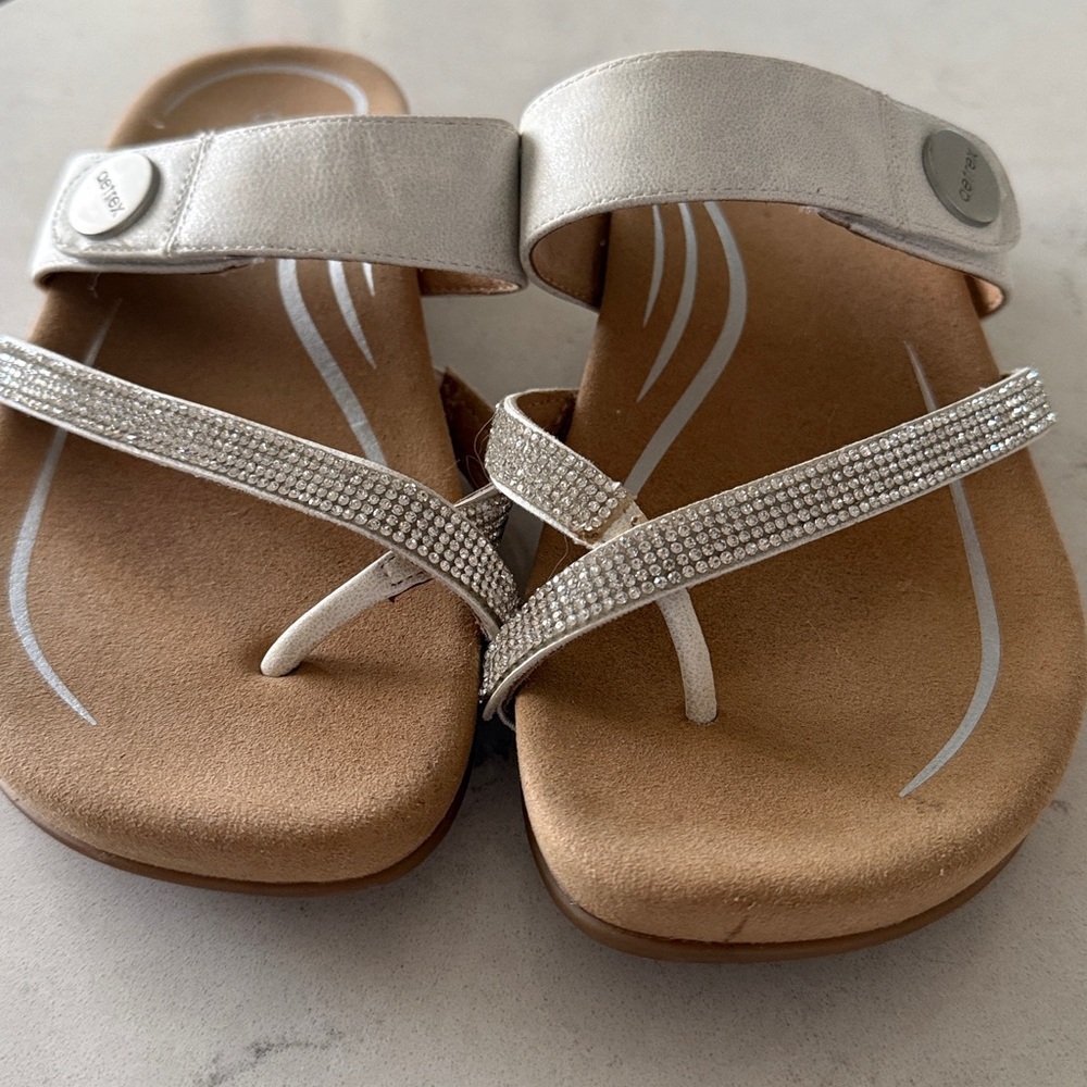 Aetrex Women's Izzy Adjustable Slide Sandals Size 8.5 - Picture 3 of 6